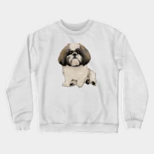 Cute Shih Tzu Drawing Crewneck Sweatshirt